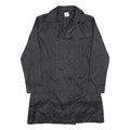 Womens Black Button Polyester Blend Jacket M Plain Classic Button Closure