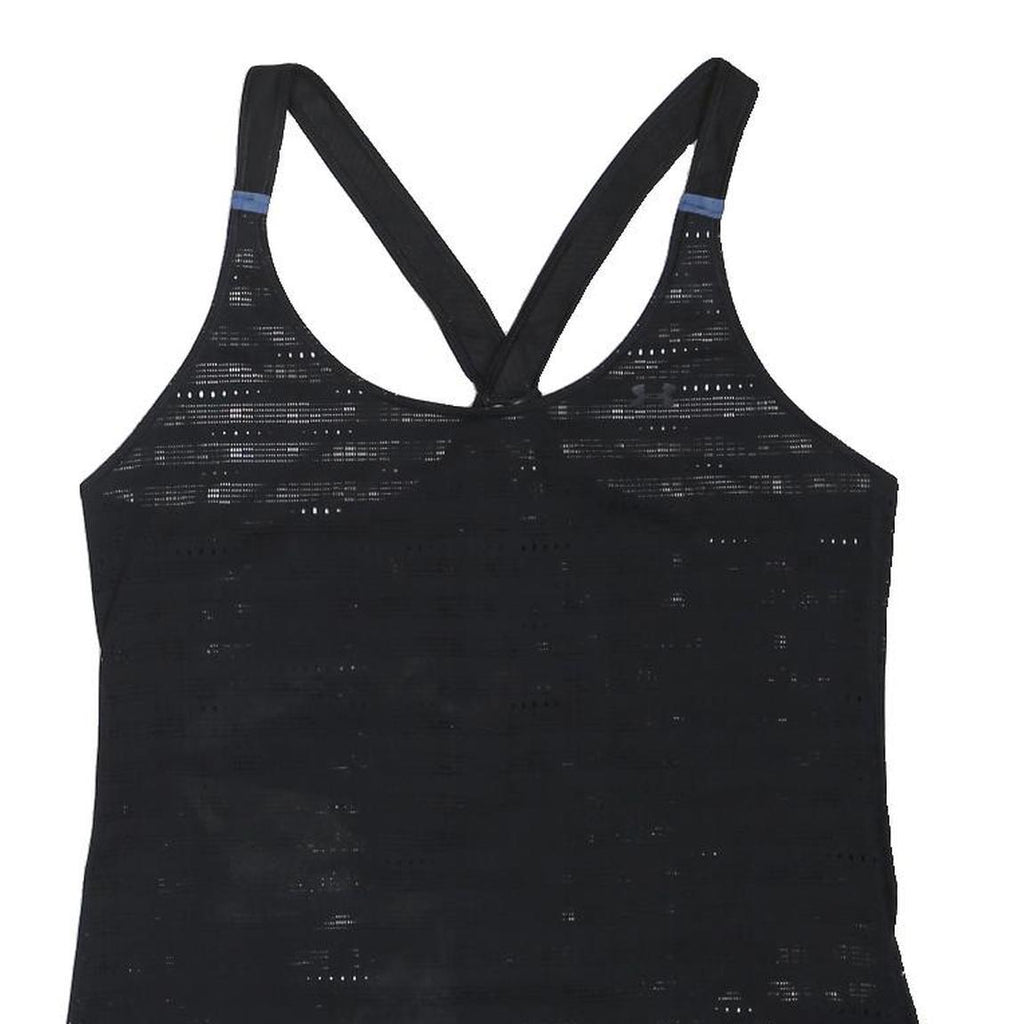 UNDER ARMOUR Womens Black Sports Vest Sleeveless Crew Neck XS Activewear Gym