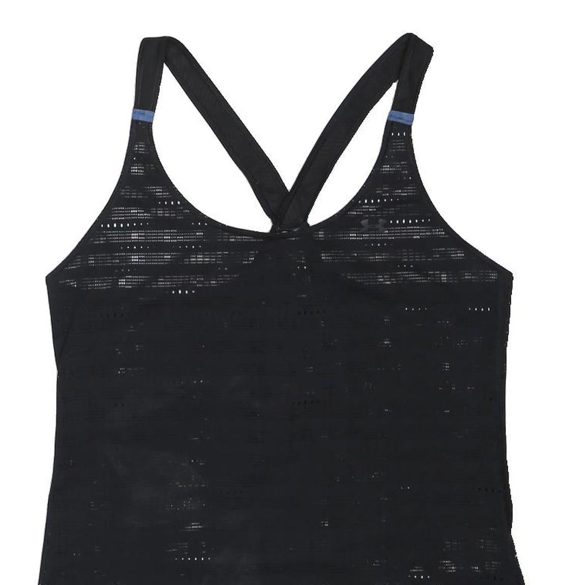 UNDER ARMOUR Womens Black Sports Vest Sleeveless Crew Neck XS Activewear Gym