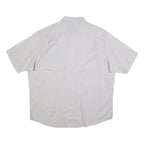 WRANGLER Mens Grey Casual Cotton Blend Shirt XL Button Short Sleeve Two Pockets