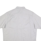 WRANGLER Mens Grey Casual Cotton Blend Shirt XL Button Short Sleeve Two Pockets