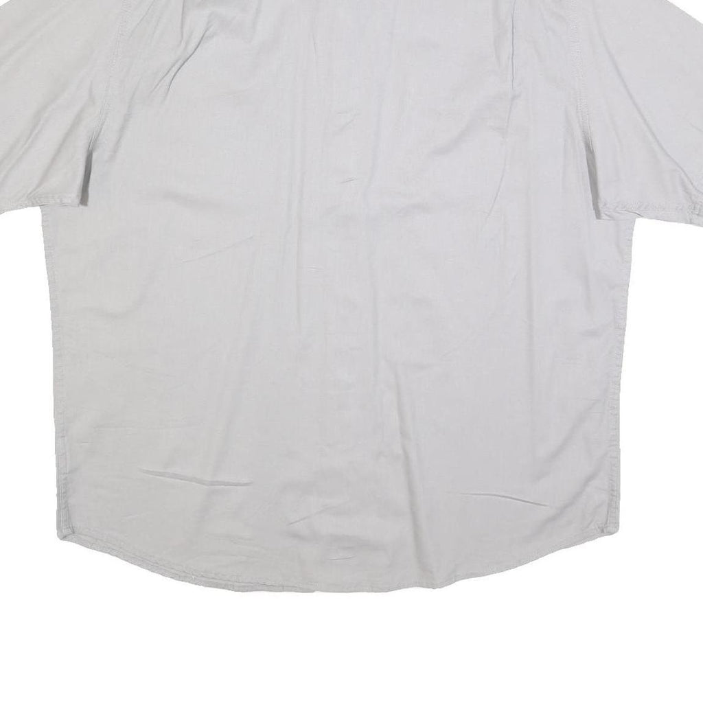WRANGLER Mens Grey Casual Cotton Blend Shirt XL Button Short Sleeve Two Pockets