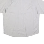 WRANGLER Mens Grey Casual Cotton Blend Shirt XL Button Short Sleeve Two Pockets