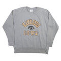 CHAMPION Mens Grey Iowa Hawkeyes Crew Neck L Sweatshirt Cotton Blend Casual