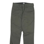 DICKIES Mens Slim Olive Green Cotton Blend Slim Trousers W30 L31 Workwear Casual