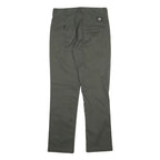 DICKIES Mens Slim Olive Green Cotton Blend Slim Trousers W30 L31 Workwear Casual