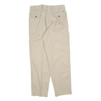 HERREN GLOBUS Mens Beige Cotton Blend Regular Fit Trousers W34 L32 Casual