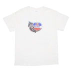 GILDAN Mens White Red Bull High Point National Graphic T-Shirt L Short Sleeve