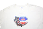 GILDAN Mens White Red Bull High Point National Graphic T-Shirt L Short Sleeve