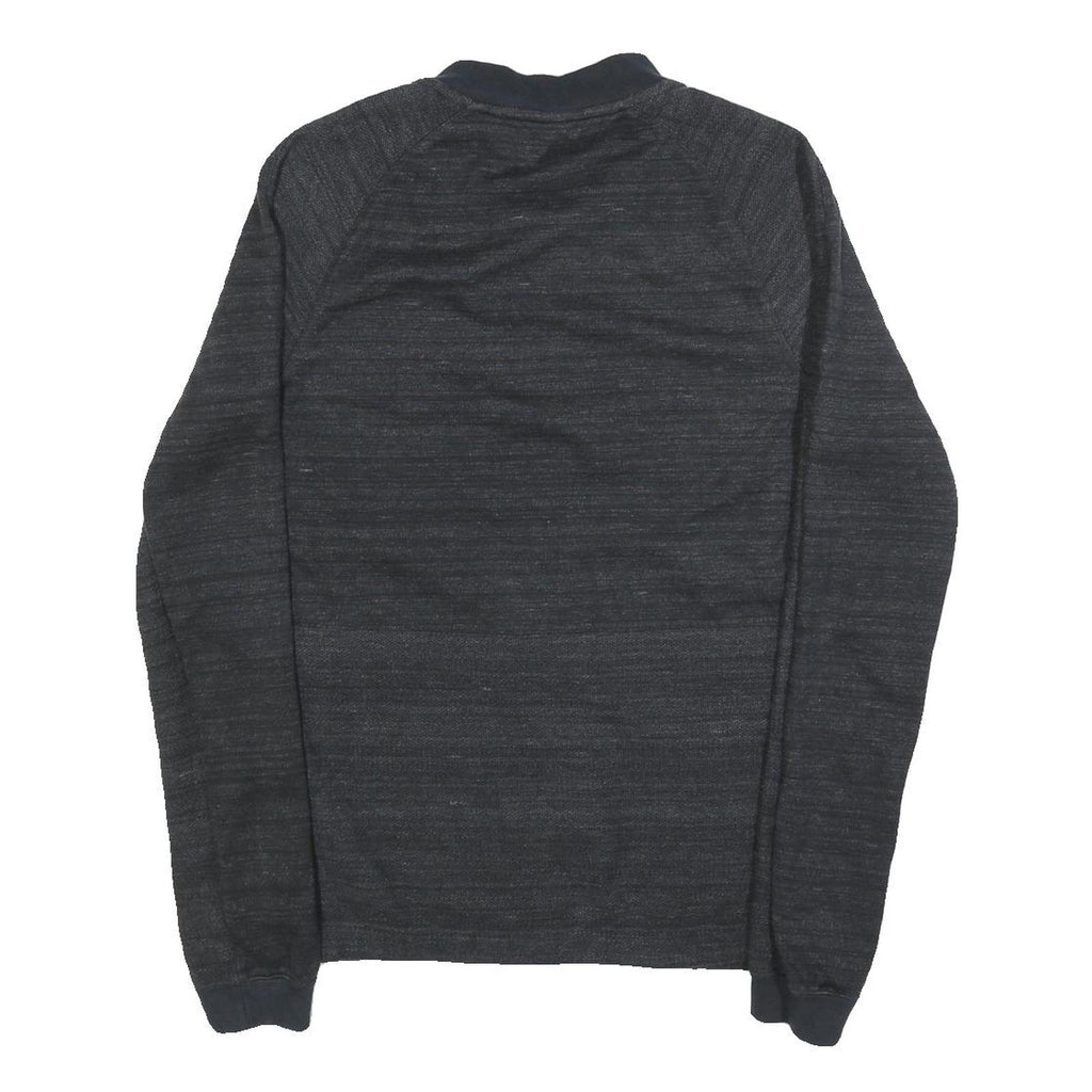 NIKE Mens Black Cotton Blend Jacket M Zip Plain Sports Casual Lightweight