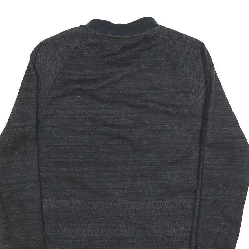 NIKE Mens Black Cotton Blend Jacket M Zip Plain Sports Casual Lightweight