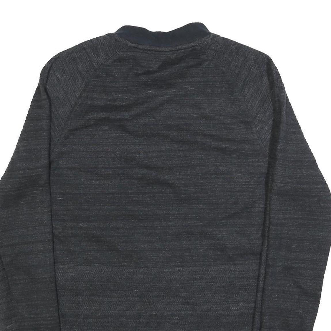 NIKE Mens Black Cotton Blend Jacket M Zip Plain Sports Casual Lightweight