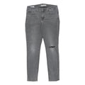 LEVI'S 711 Big E Womens Jeans Grey Slim Skinny Denim W28 L28 Distressed