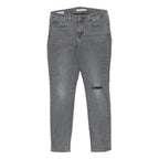 LEVI'S 711 Big E Womens Jeans Grey Slim Skinny Denim W28 L28 Distressed