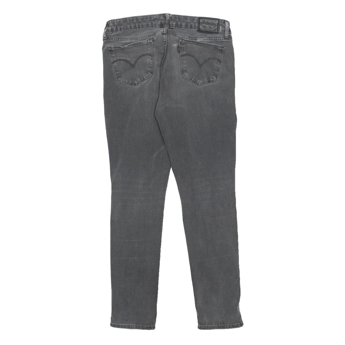 LEVI'S 711 Big E Womens Jeans Grey Slim Skinny Denim W28 L28 Distressed