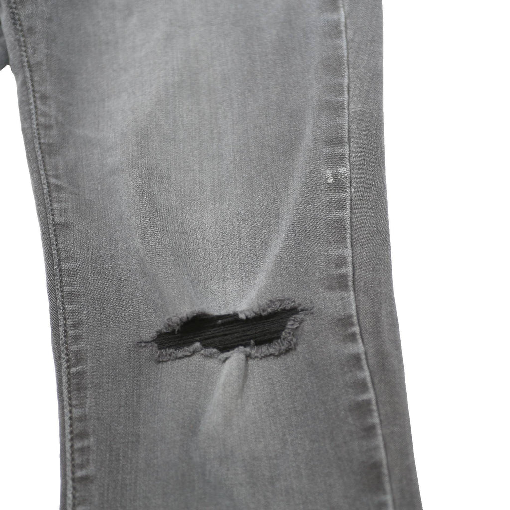 LEVI'S 711 Big E Womens Jeans Grey Slim Skinny Denim W28 L28 Distressed