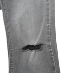 LEVI'S 711 Big E Womens Jeans Grey Slim Skinny Denim W28 L28 Distressed