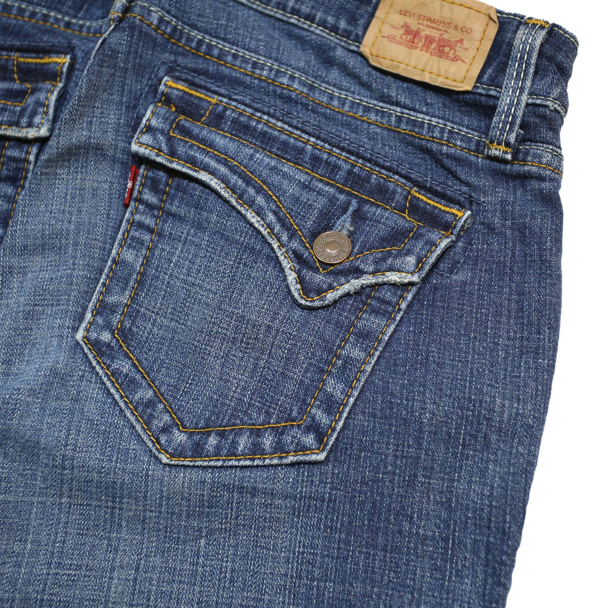 LEVI'S 524 Too Superlow Womens Jeans Blue Regular Straight Denim Medium W30 L31