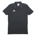 ADIDAS Mens Black Short Sleeve Plain M Polo Shirt Cotton Blend Sportswear