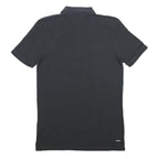 ADIDAS Mens Black Short Sleeve Plain M Polo Shirt Cotton Blend Sportswear