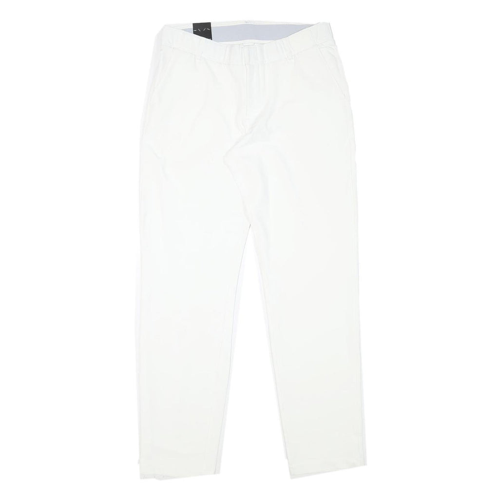 UNDER ARMOUR Womens Polyester Blend White Slim Slim Trousers W29 L30