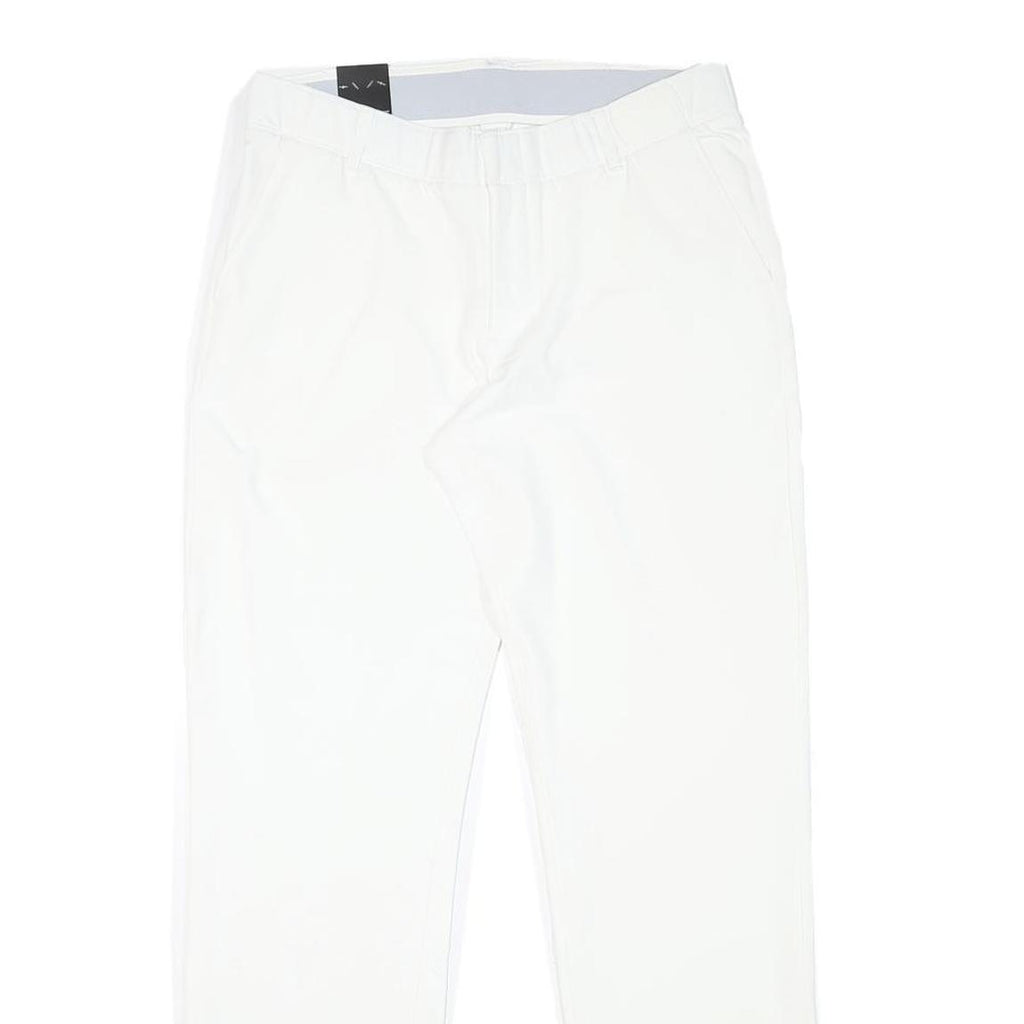 UNDER ARMOUR Womens Polyester Blend White Slim Slim Trousers W29 L30