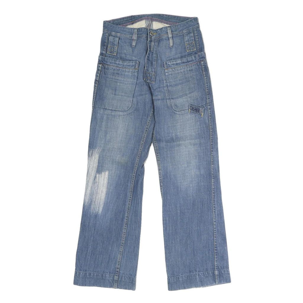 JEANS Womens Blue Regular Straight Denim Medium W28 L28 Faded Casual Wear