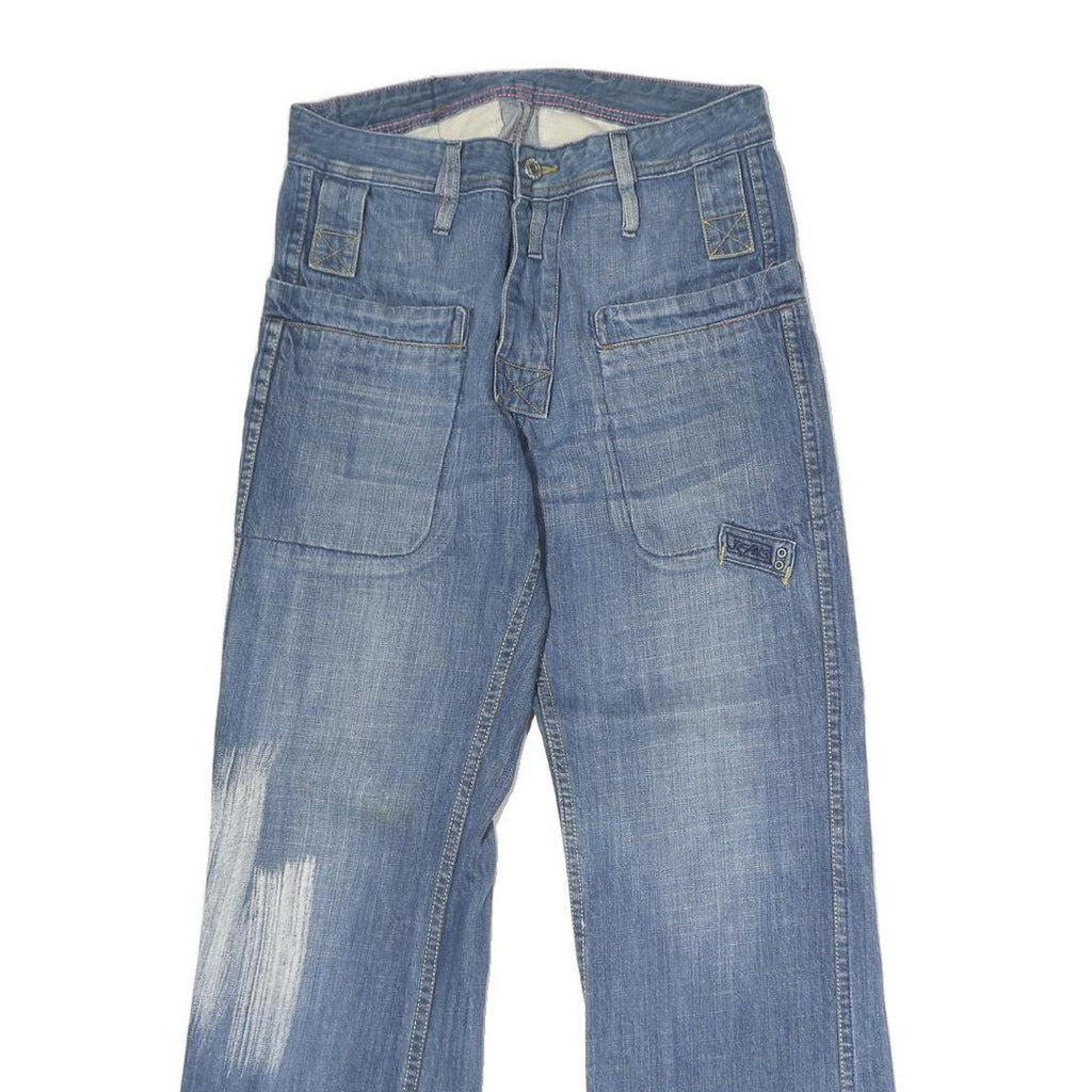 JEANS Womens Blue Regular Straight Denim Medium W28 L28 Faded Casual Wear