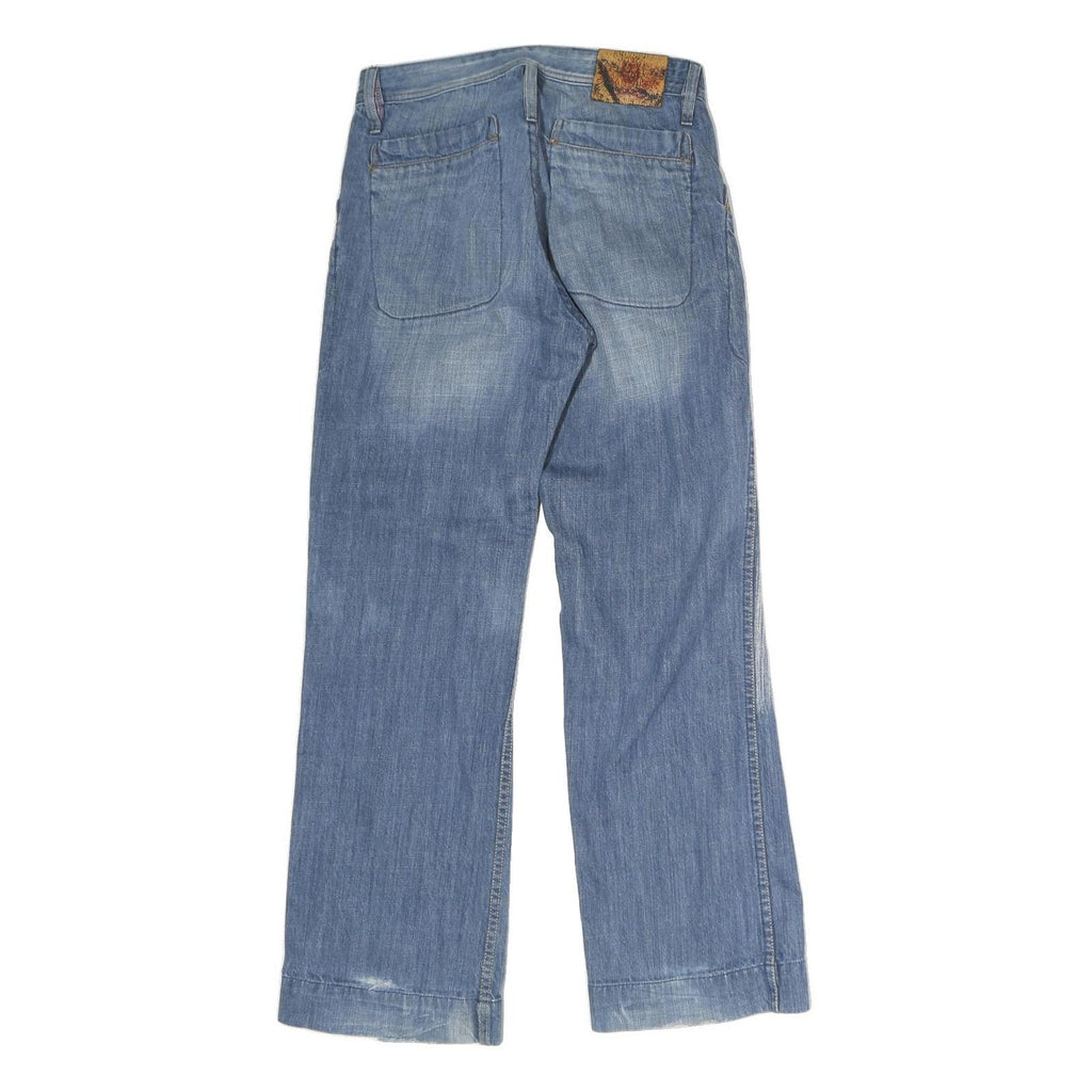 JEANS Womens Blue Regular Straight Denim Medium W28 L28 Faded Casual Wear