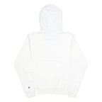 CHAMPION Mens White Pullover Hoodie S Classic Logo Cotton Blend Comfortable
