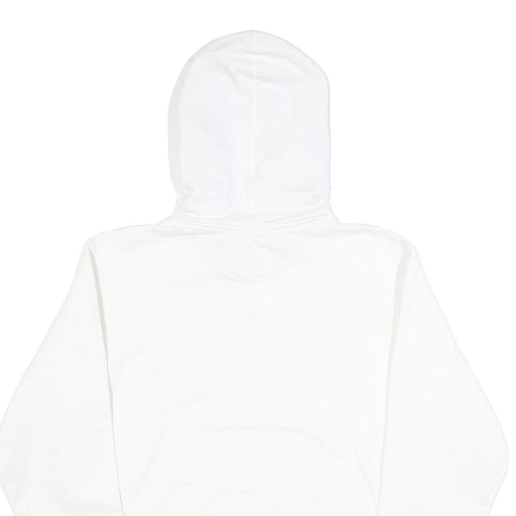 CHAMPION Mens White Pullover Hoodie S Classic Logo Cotton Blend Comfortable