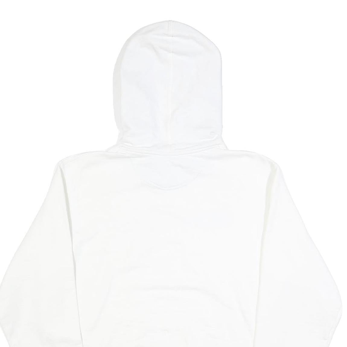CHAMPION Mens White Pullover Hoodie S Classic Logo Cotton Blend Comfortable
