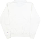 CHAMPION Mens White Pullover Hoodie S Classic Logo Cotton Blend Comfortable