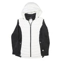 STARTER Womens White & Black Lightweight Zip Jacket M Polyester Blend Sport