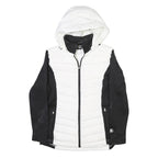 STARTER Womens White & Black Lightweight Zip Jacket M Polyester Blend Sport