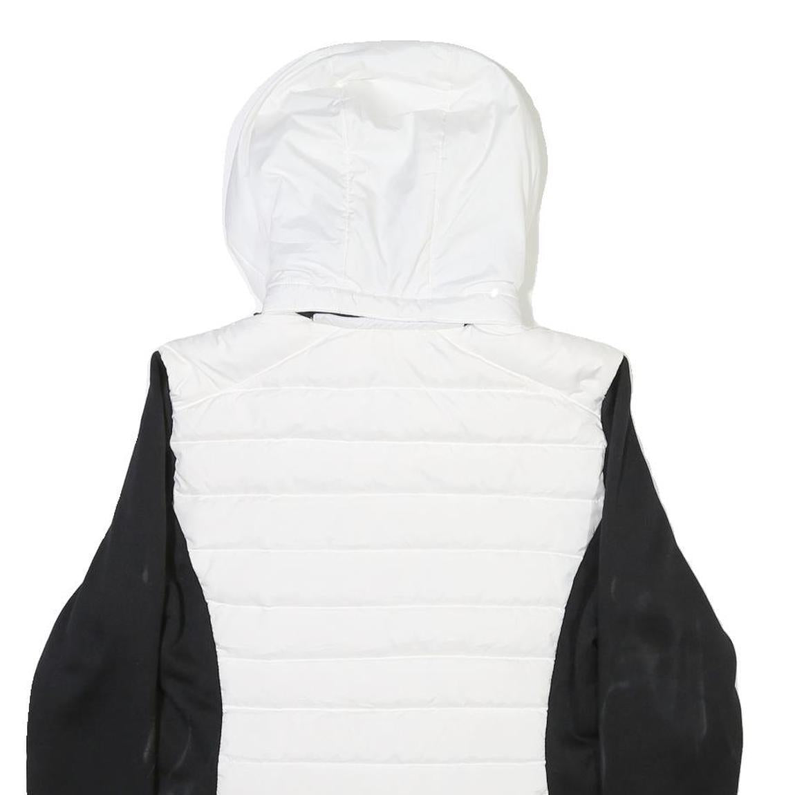 STARTER Womens White & Black Lightweight Zip Jacket M Polyester Blend Sport