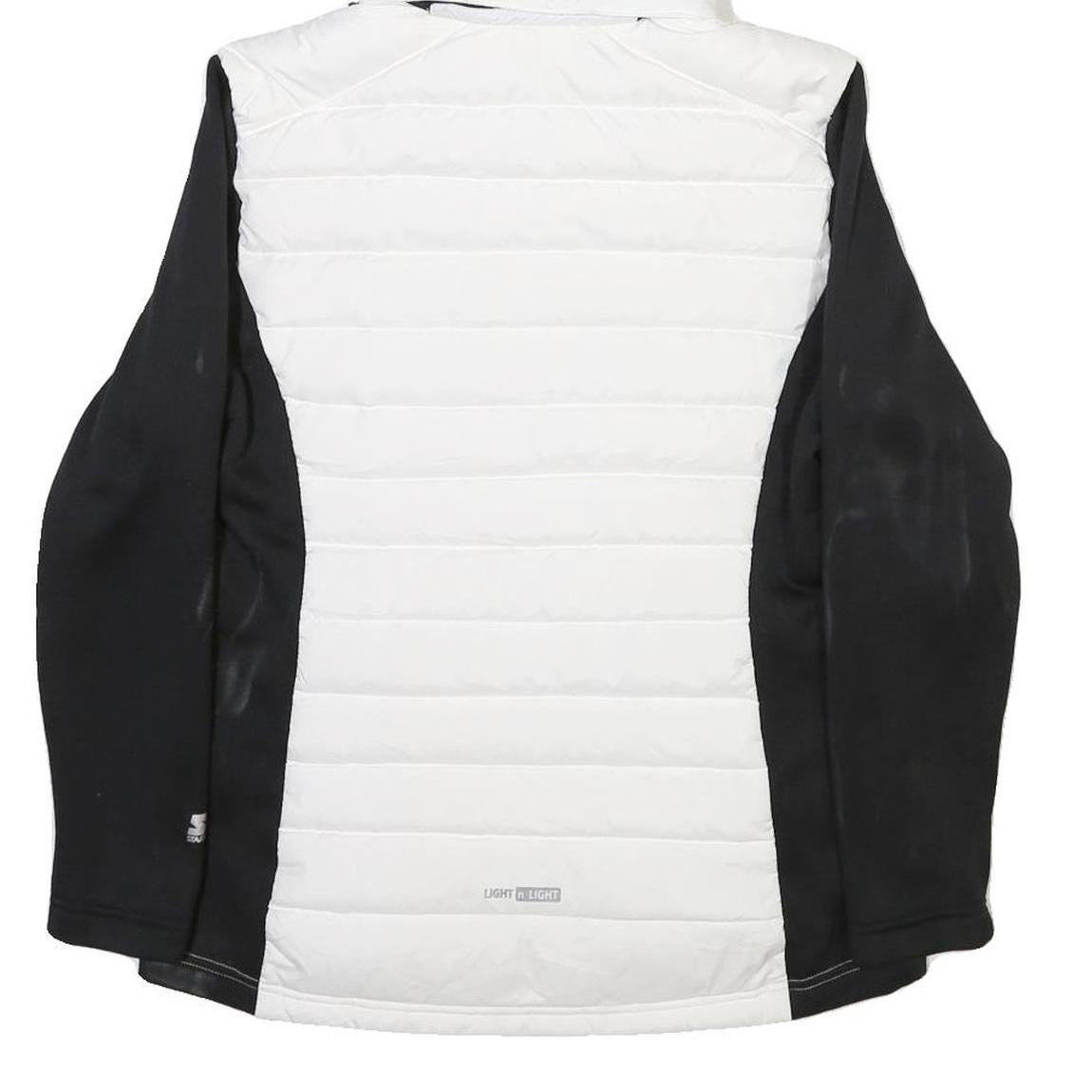 STARTER Womens White & Black Lightweight Zip Jacket M Polyester Blend Sport
