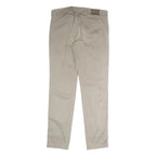 HAMMONT AND BLAINE Mens Slim Beige Cotton Blend Trousers W34 L31 Zip Closure