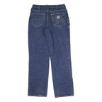 CARHARTT Mens Blue Regular Denim Jeans W32 L32 Cotton Blend Zip Pockets