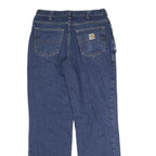 CARHARTT Mens Blue Regular Denim Jeans W32 L32 Cotton Blend Zip Pockets