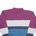 PENGUIN SPORT Womens Purple & Grey & Blue Collar 2XL Cotton Blend Sweatshirt