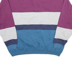 PENGUIN SPORT Womens Purple & Grey & Blue Collar 2XL Cotton Blend Sweatshirt