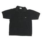 LEE Mens Black Cotton Short Sleeve Polo Shirt M Classic Comfort Casual