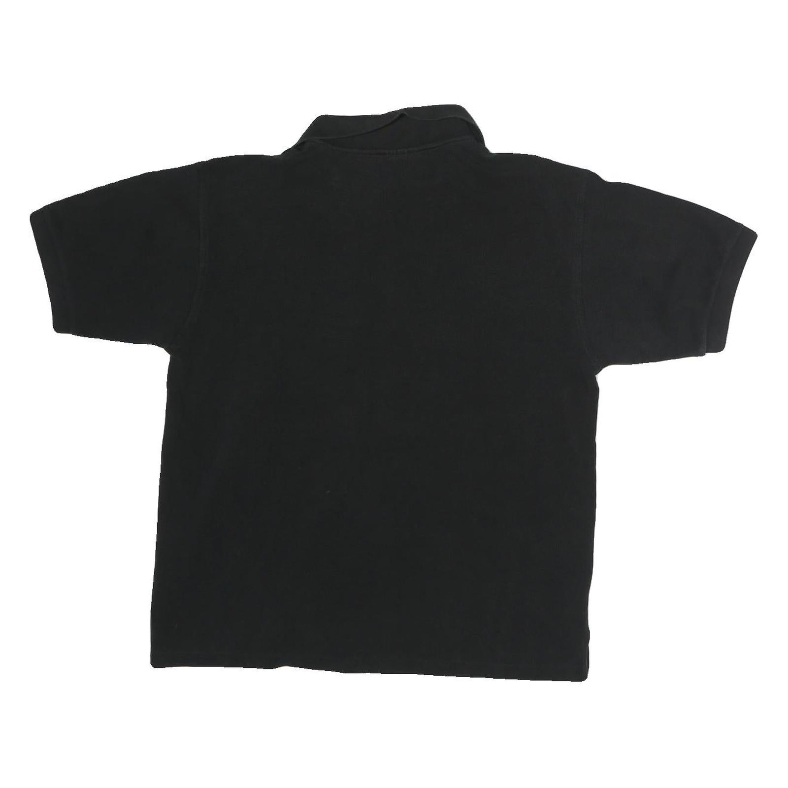 LEE Mens Black Cotton Short Sleeve Polo Shirt M Classic Comfort Casual