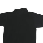 LEE Mens Black Cotton Short Sleeve Polo Shirt M Classic Comfort Casual