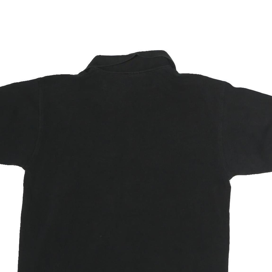 LEE Mens Black Cotton Short Sleeve Polo Shirt M Classic Comfort Casual