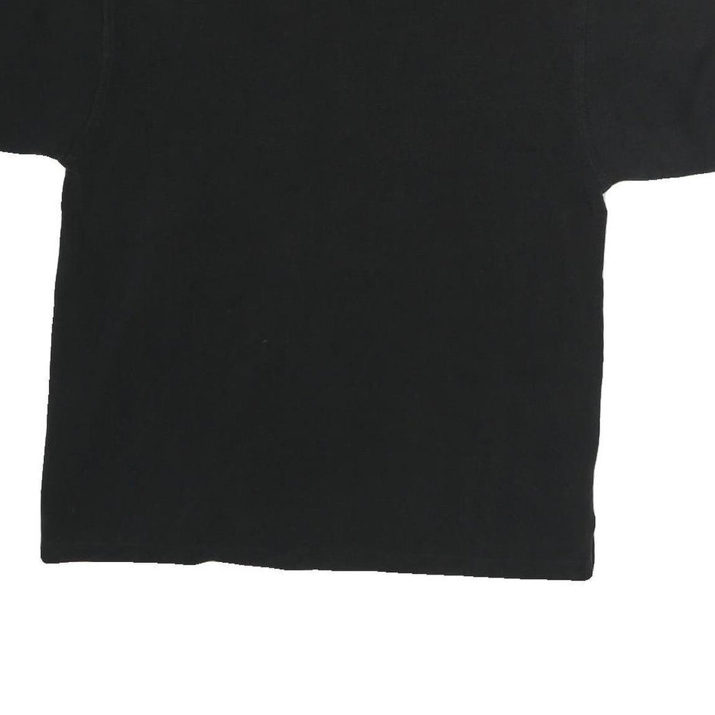 LEE Mens Black Cotton Short Sleeve Polo Shirt M Classic Comfort Casual