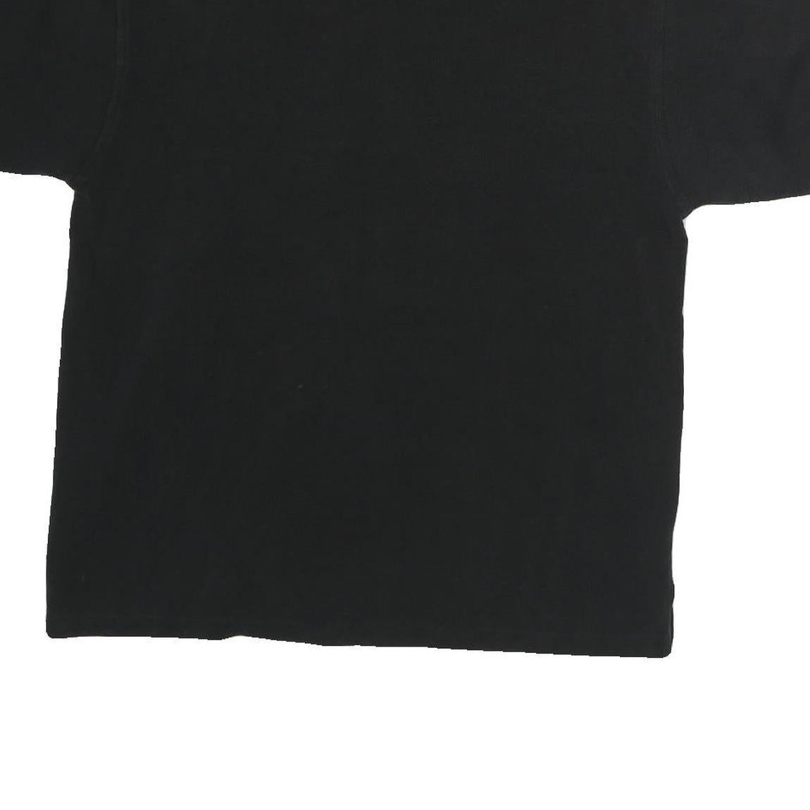 LEE Mens Black Cotton Short Sleeve Polo Shirt M Classic Comfort Casual