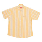 PIERRE CARDIN Mens Shirt Orange Striped M