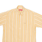 PIERRE CARDIN Mens Shirt Orange Striped M